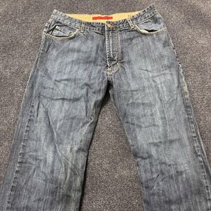 Y2K Nautica Relax Fit Jeans Men 34x32 Blue Denim Straight Leg Casual Medium Wash